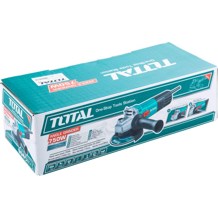 TotalTools - Անկյունային հղկող մեքենա (ԱՀՄ) - Բալգարկա /750Վատտ/115մմ/Արտադրական/INDUSTRIAL - TG10711526 - ԱՀՄ (Բալգարկաներ)