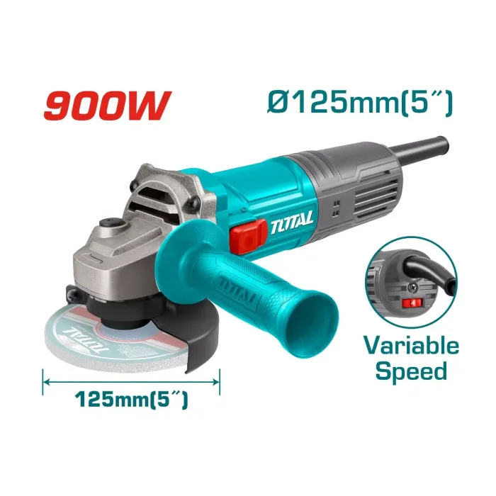TotalTools - Անկյունային հղկող մեքենա (ԱՀՄ) - Բալգարկա /900Վատտ/125մմ/Արագության կարգավորիչով/Արտադրական/INDUSTRIAL - TG109125565 - ԱՀՄ (Բալգարկաներ)