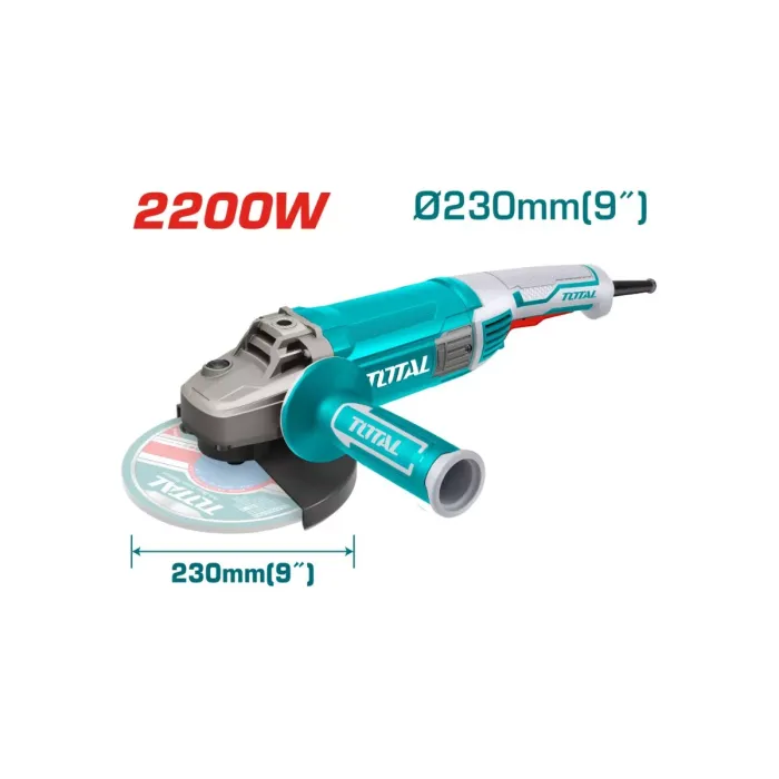 TotalTools - Անկյունային հղկող մեքենա (ԱՀՄ) - Բալգարկա /2200Վատտ/230մմ/Արտադրական/INDUSTRIAL - TG12223026 - ԱՀՄ (Բալգարկաներ)