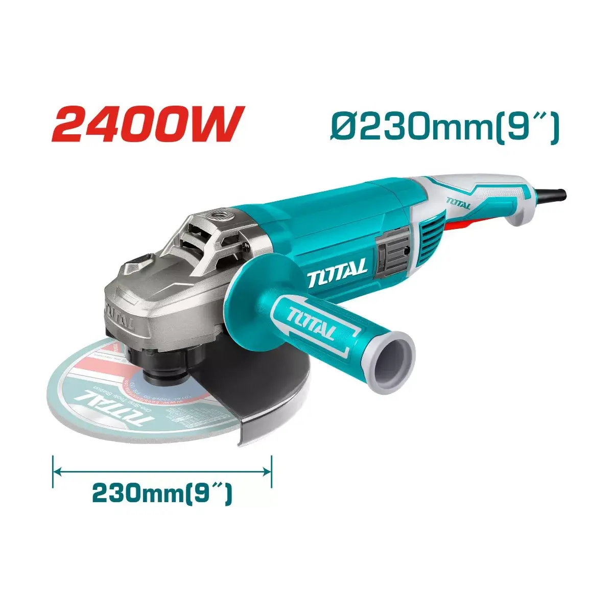 TotalTools - Անկյունային հղկող մեքենա (ԱՀՄ) - Բալգարկա /2400Վատտ/230մմ/Արտադրական/INDUSTRIAL - TG1252306 - ԱՀՄ (Բալգարկաներ)