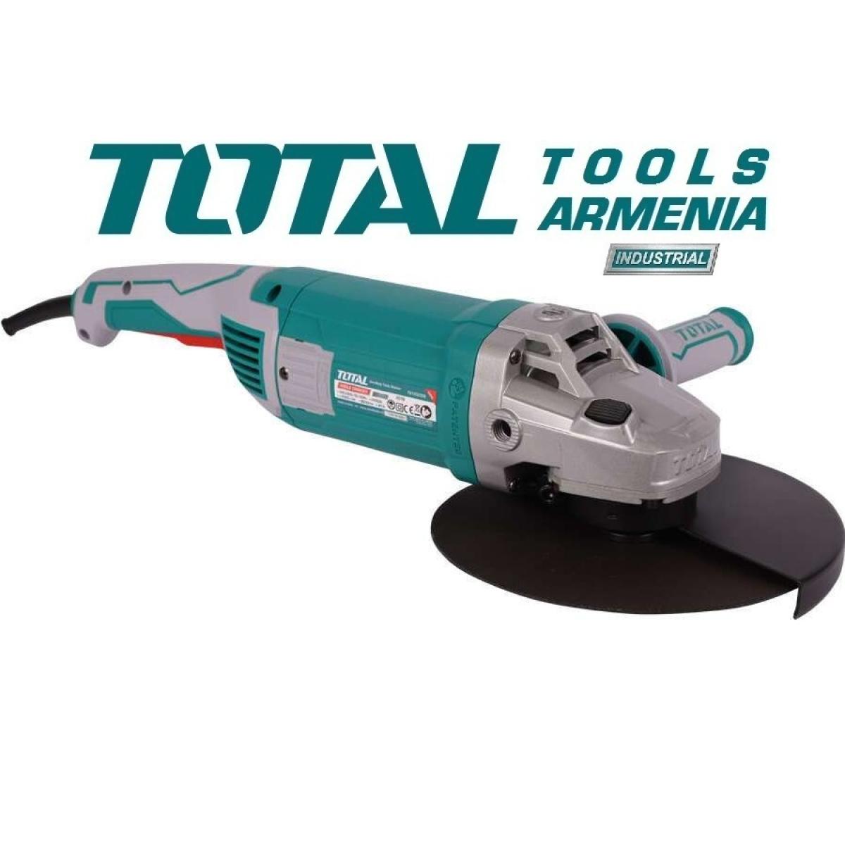 TotalTools - Անկյունային հղկող մեքենա (ԱՀՄ) - Բալգարկա /2400Վատտ/230մմ/Արտադրական/INDUSTRIAL - TG1252306 - ԱՀՄ (Բալգարկաներ)