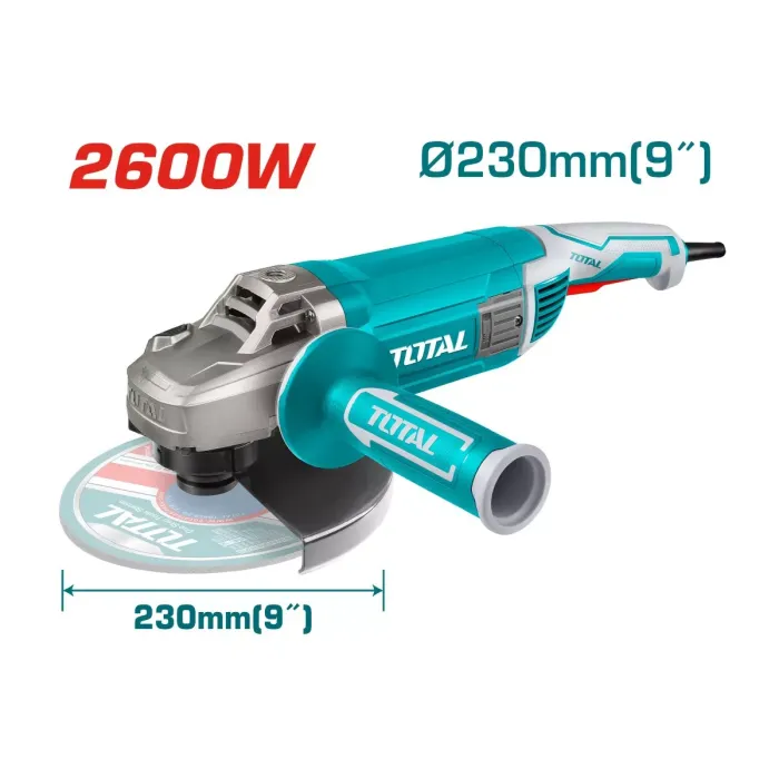 TotalTools - Անկյունային հղկող մեքենա (ԱՀՄ) - Բալգարկա /2600Վատտ/230մմ/Արտադրական/INDUSTRIAL - TG1262306 - ԱՀՄ (Բալգարկաներ)