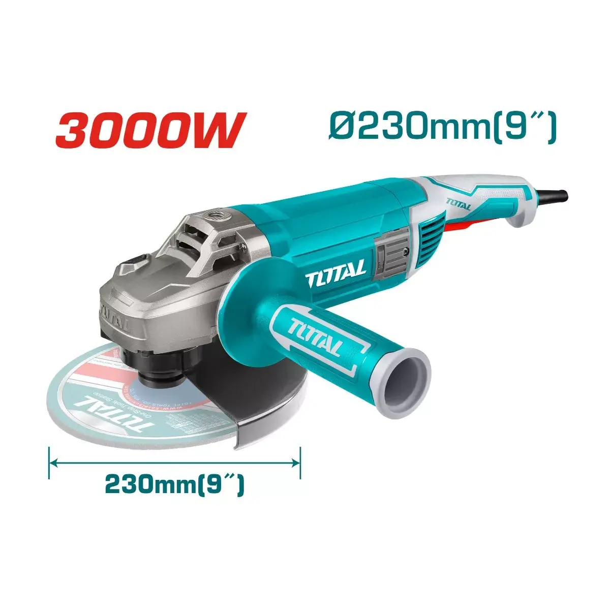 TotalTools - Անկյունային հղկող մեքենա (ԱՀՄ) - Բալգարկա /3000Վատտ/230մմ/Արտադրական/INDUSTRIAL - TG1302306 - ԱՀՄ (Բալգարկաներ)