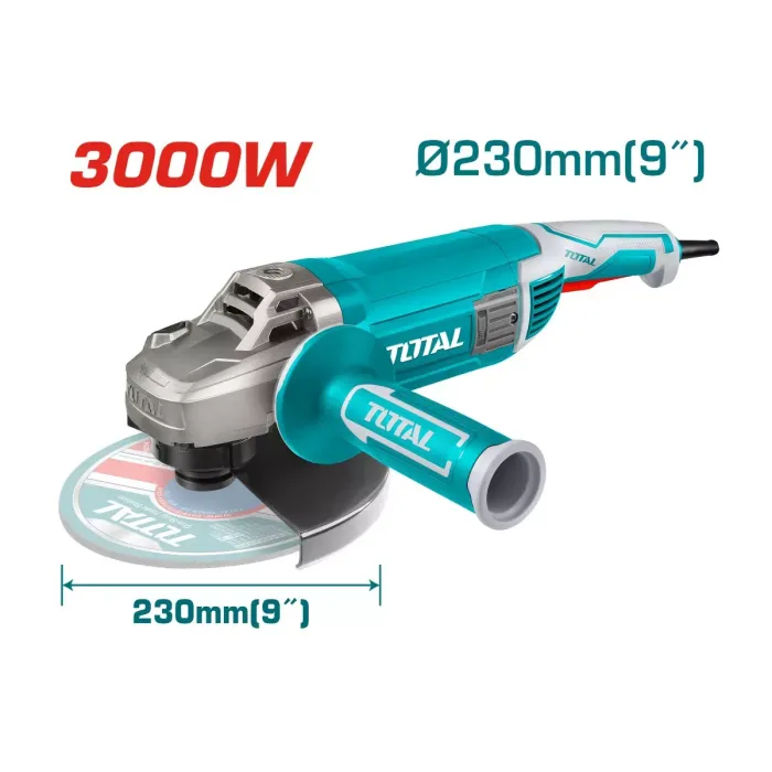 TotalTools - Անկյունային հղկող մեքենա (ԱՀՄ) - Բալգարկա /3000Վատտ/230մմ/Արտադրական/INDUSTRIAL - TG1302306 - ԱՀՄ (Բալգարկաներ)