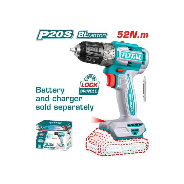 TotalTools - Մարտկոցային գործիքների հավաքածու 20Վ TOTAL TOSLI240583 - TOSLI240583 - Պտուտակադարձիչներ