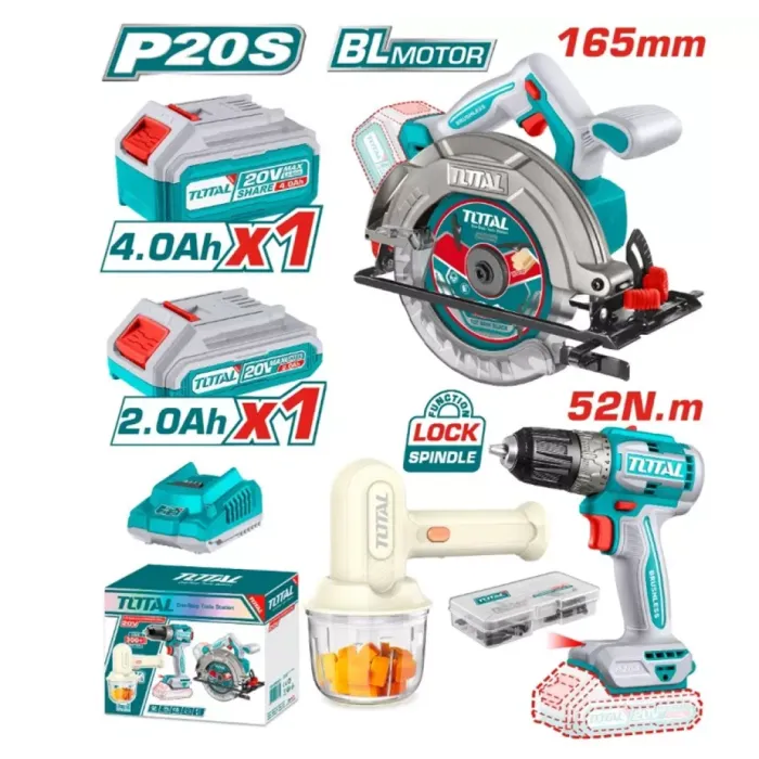 TotalTools - Մարտկոցային գործիքների հավաքածու 20Վ TOTAL TOSLI240583 - TOSLI240583 - Պտուտակադարձիչներ