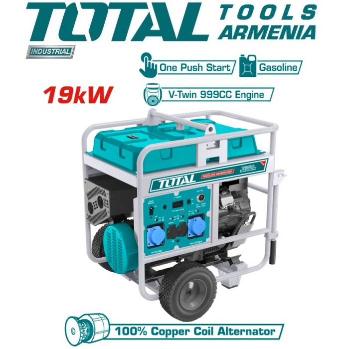 TotalTools - Բենզինե գեներատոր (Մեկնարկիչով) 19000 Վտ - TP1200006 - Գեներատորներ
