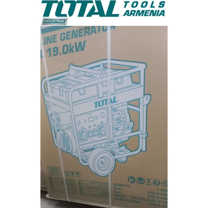 TotalTools - Բենզինե գեներատոր (Մեկնարկիչով) 19000 Վտ - TP1200006 - Գեներատորներ