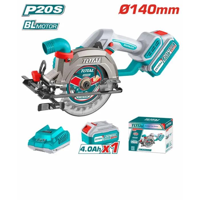 TotalTools - Մարտկոցային սկավառակային սղոց 20 Վ TOTAL TSLI14021 - TSLI14021 - Շրջանաձև սղոց(Ցիրկուլ)