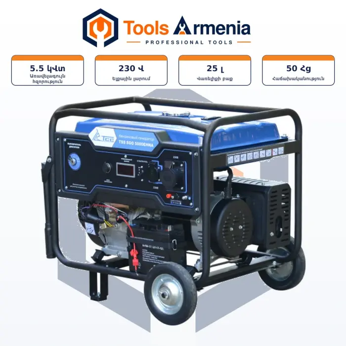 TSS SGG 5000EHNA բենզինային գեներատոր՝ հիմնական տեսք