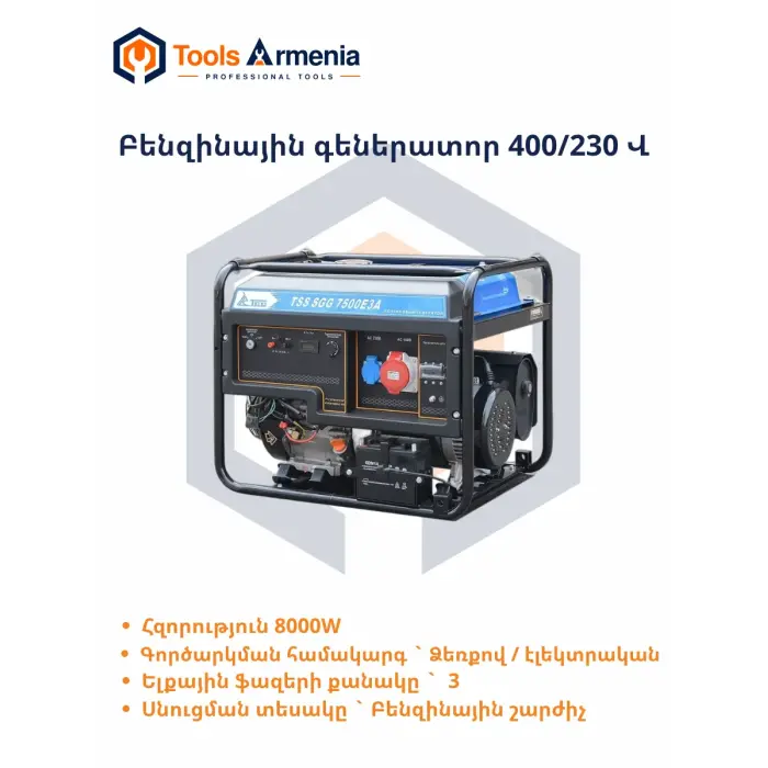 TSS SGG 7500E3A բենզինային գեներատոր՝ հիմնական տեսք