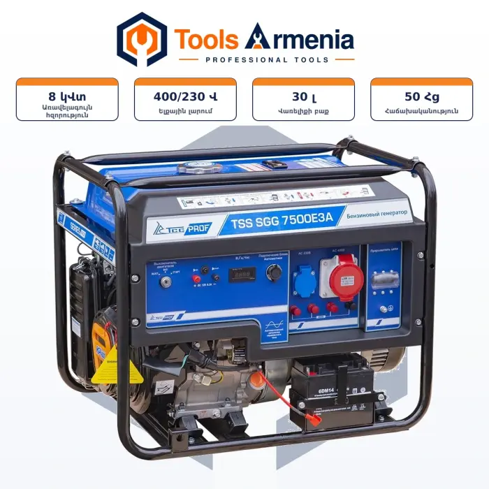TSS SGG 7500E3A բենզինային գեներատոր՝ հիմնական տեսք