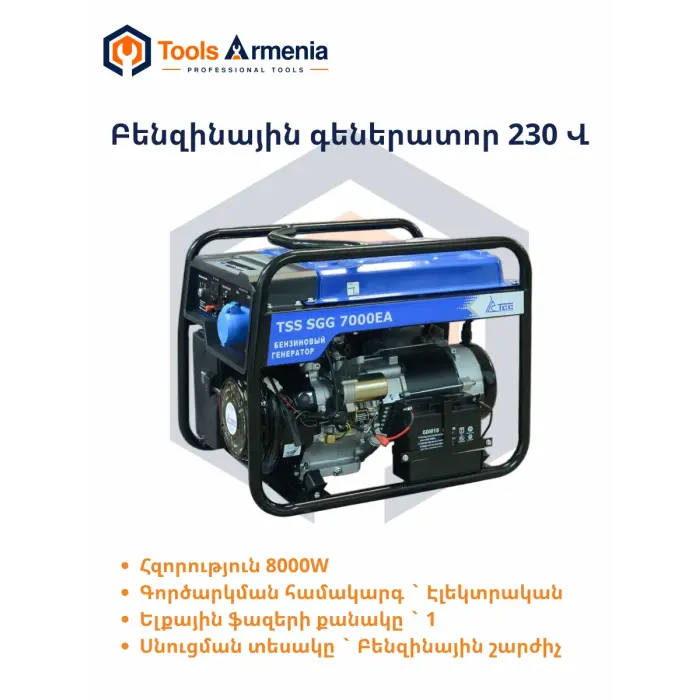 Gasoline generator TSS SGG 7000ENA, main product view