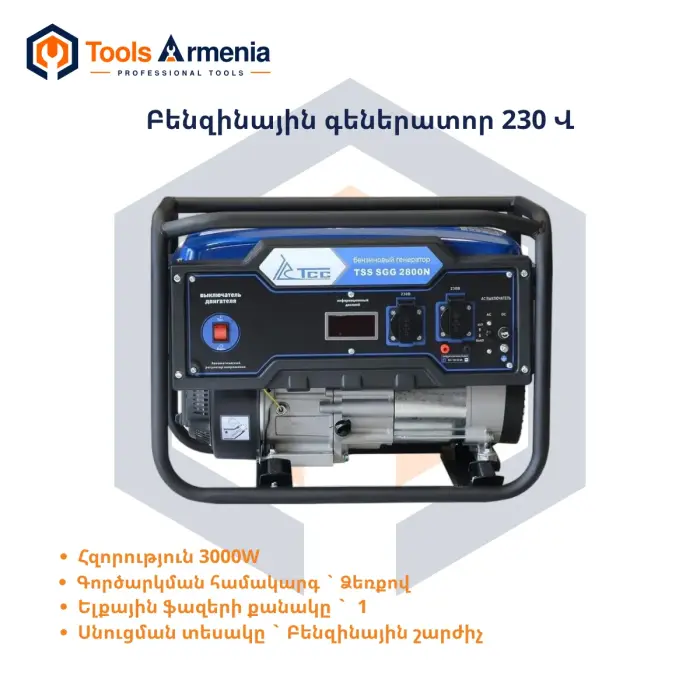 TSS SGG 2800N բենզինային գեներատոր՝ հիմնական տեսք