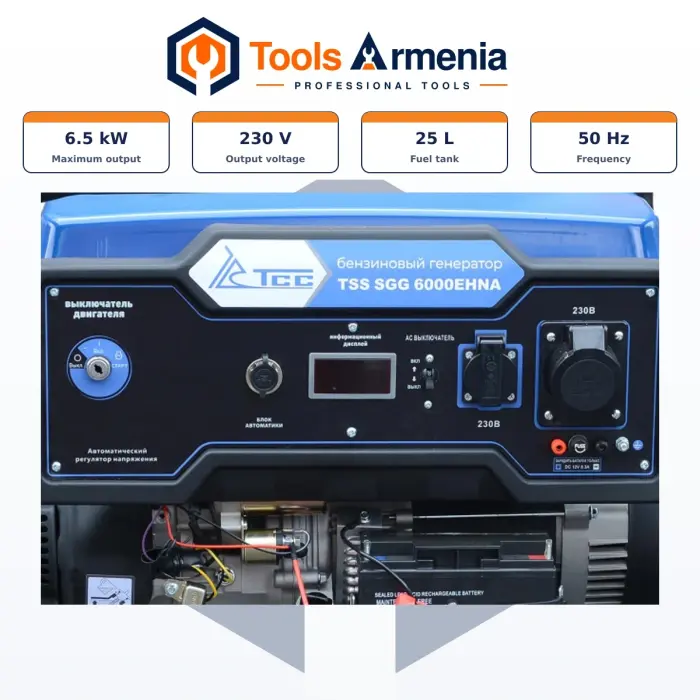 TSS SGG 6000EHNA բենզինային գեներատոր՝ հիմնական տեսք