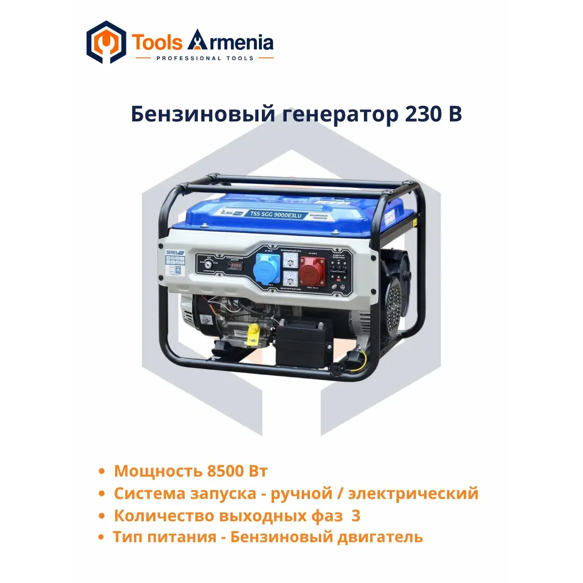 TSS SGG 9000E3LU բենզինային գեներատոր՝ հիմնական տեսք