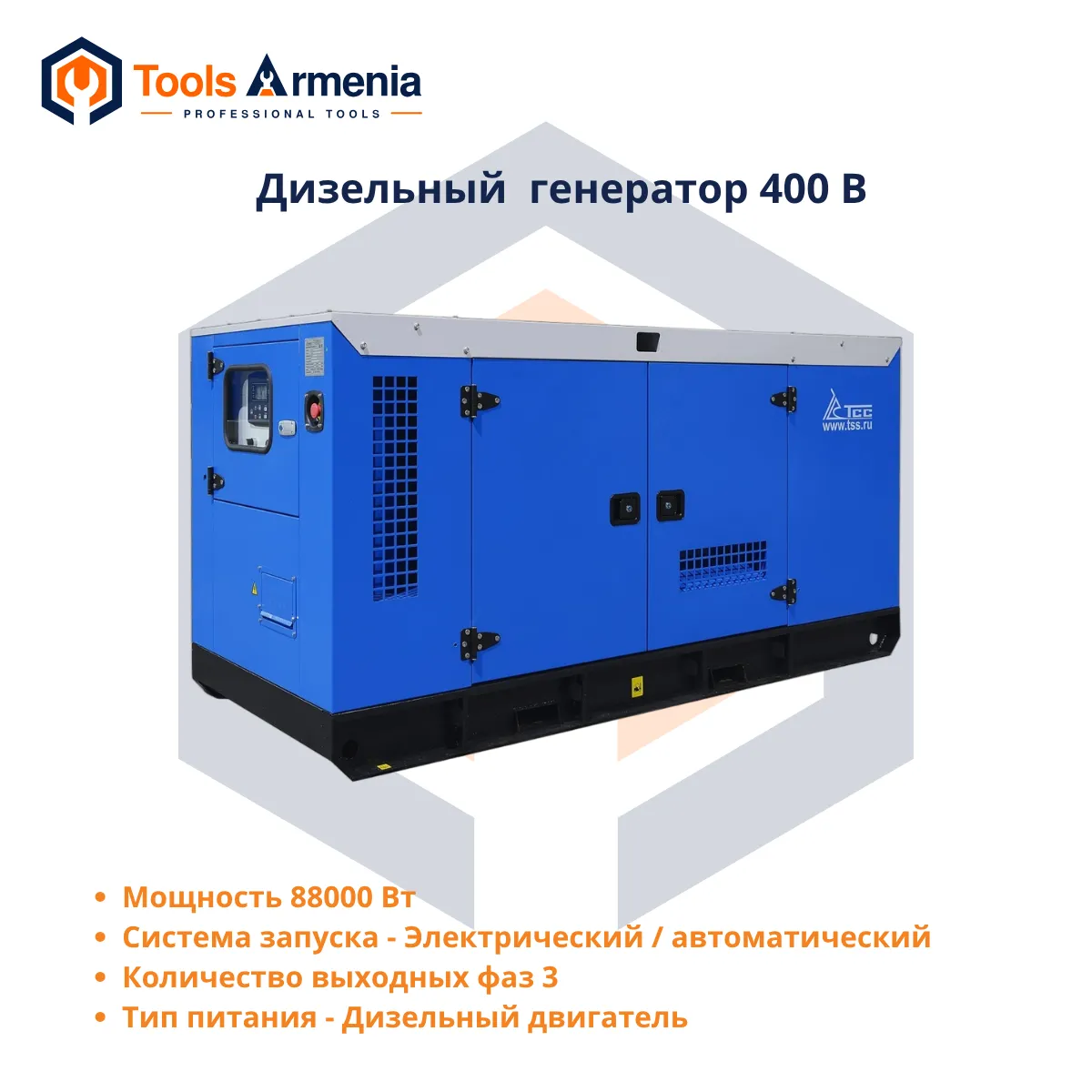 TSS AD-80S-T400-2RKM7 դիզելային գեներատոր՝ հիմնական տեսք