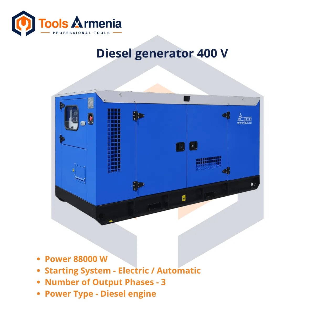 TSS AD-80S-T400-2RKM7 դիզելային գեներատոր՝ հիմնական տեսք
